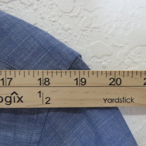 Ben Sherman* Men's Short Sleeve Button Down Curved Hem Chest Pocket Shirt~ Large - Picture 6 of 11